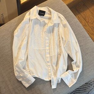 Lucky Brand White Long Sleeve Button Down Shirt Size L | Classic |